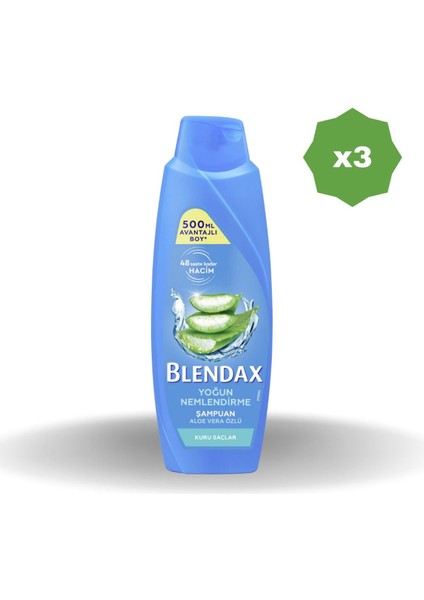 Aloe Vera Şampuan 500 ml - (3 Adet)