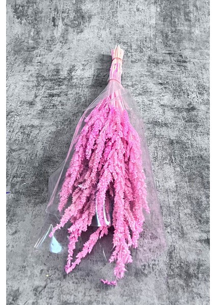 Pembe Bulgur Otu Vazo Aranjman Çiçeği