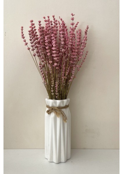Pembe Lavanta Gelin Buketi Aranjman Çiçeği Süslük Vazoluk Magnetlik Hediyelik Kuru Çiçek