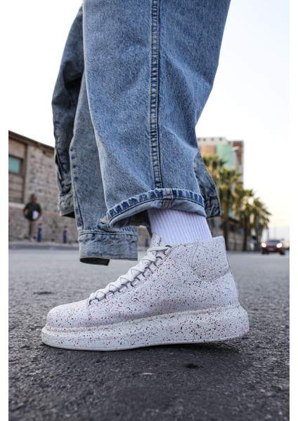 Bağcıklı Erkek Sneaker Bot Kırmızı Yeşil Sim modelleri