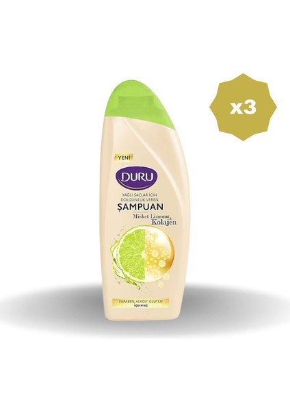 Şampuan Misket Limonu 500 ml - (3 Adet)