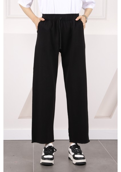 Lacivert Bel Lastikli Cepli Gabardin Pantolon