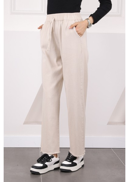 Lacivert Bel Lastikli Cepli Gabardin Pantolon modelleri