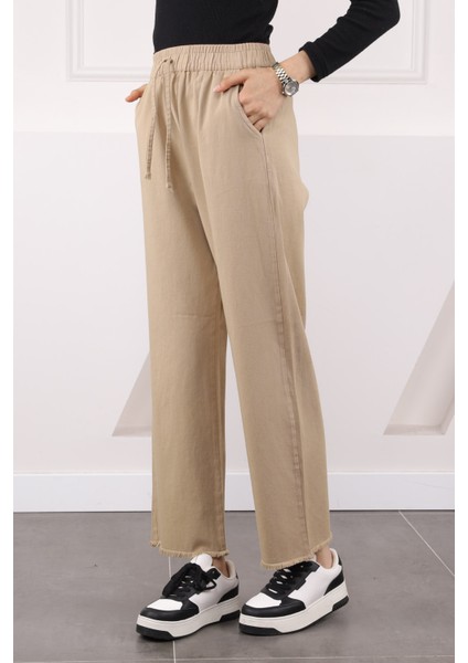 Lacivert Bel Lastikli Cepli Gabardin Pantolon modelleri