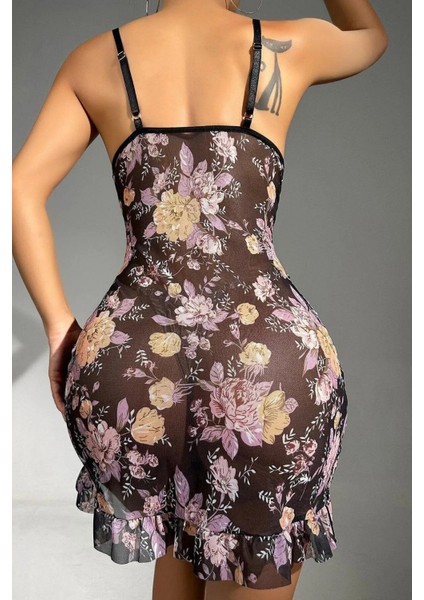 Çok Renkli Desenli Gecelik fırsatları