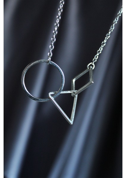 Silver Renk Squid Game Unisex Kolye