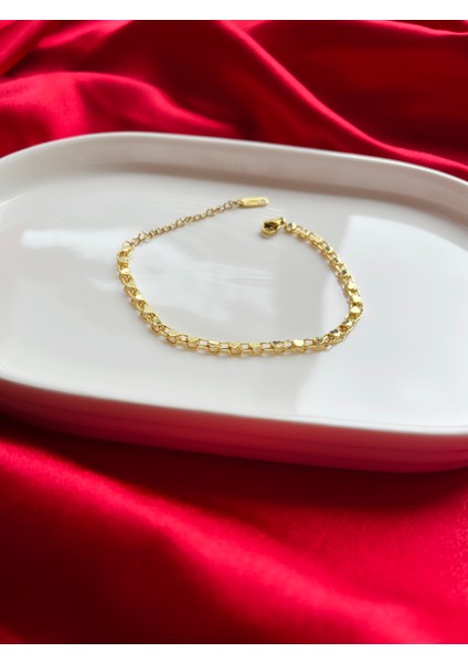 Sıra Kalp Gold Çelik Bileklik fiyatları