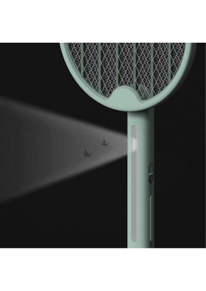 Büro Ev Ofis Yazlık Için USB Şarjlı Tenis Raketi Tip Masaüstü Gece Lambalı Sinek Kovucu