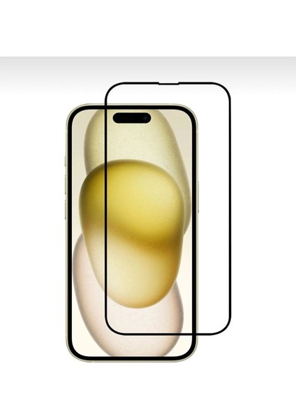 IPHONE 15 Tam Kaplama Ekran Koruyucu Kırılmaz Cam