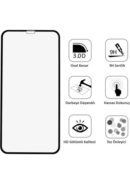 IPHONE 13 Pro Max / 14 Plus Tam Kaplama Ekran Koruyucu Kırılmaz Cam