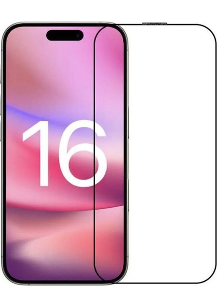 IPHONE 16 Tam Kaplama Ekran Koruyucu Kırılmaz Cam