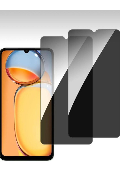 Xiaomi Redmi 13 C Hayalet Privacy Tam Kaplama Ekran Koruyucu Kırılmaz Cam
