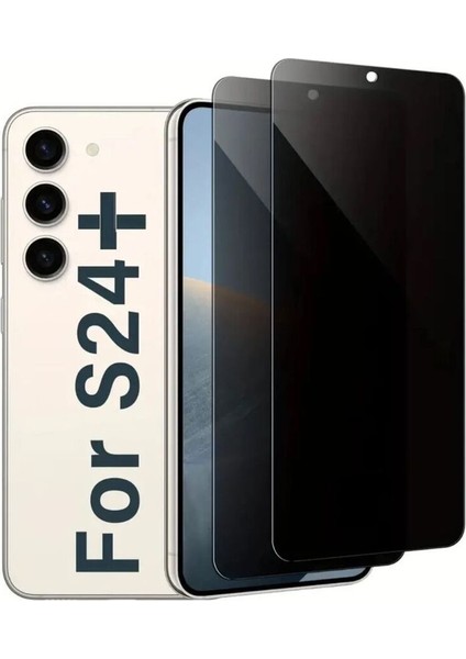Samsung Galaxy S24 Plus Hayalet Privacy Tam Kaplama Ekran Koruyucu Kırılmaz Cam