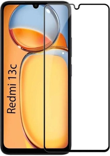 Xiaomi Redmi 13 C Tam Kaplama Ekran Koruyucu Kırılmaz Cam