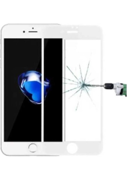 IPHONE 7 Plus/8 Plus Beyaz Tam Kaplama Ekran Koruyucu Kırılmaz Cam modelleri