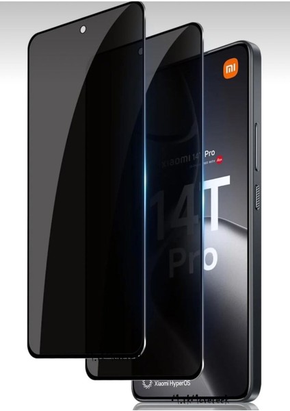 Xiaomi Mi 14 T Pro / Mi 14 T Hayalet Privacy Tam Kaplama Ekran Koruyucu Kırılmaz Cam