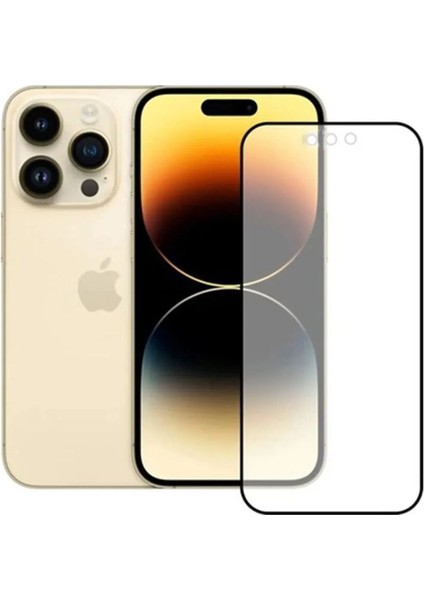 IPHONE 14 Pro Max Mat Tam Kaplama Parmak Izi Bırakmayan Ekran Koruyucu Kırılmaz Cam