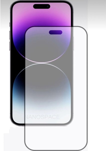 IPHONE 14 Pro Max Mat Tam Kaplama Parmak Izi Bırakmayan Ekran Koruyucu Kırılmaz Cam