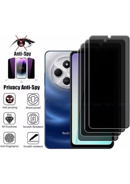 Xiaomi Redmi 14 C Hayalet Privacy Tam Kaplama Ekran Koruyucu Kırılmaz Cam