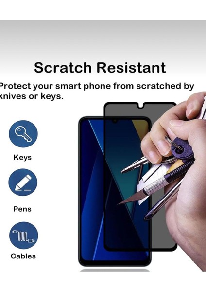 Xiaomi Redmi 14 C Hayalet Privacy Tam Kaplama Ekran Koruyucu Kırılmaz Cam