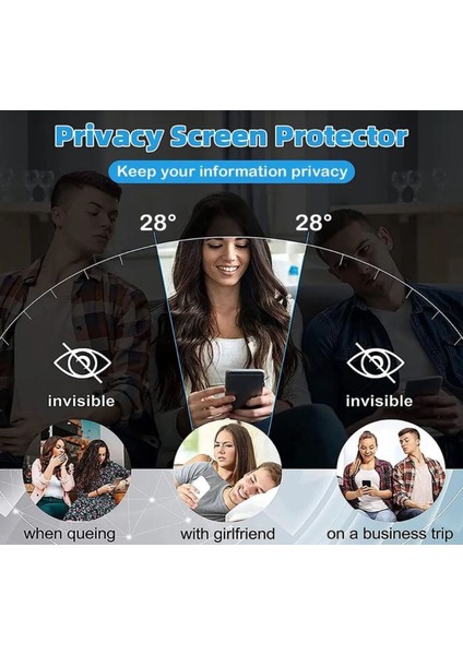 Samsung Galaxy A05 Hayalet Privacy Tam Kaplama Ekran Koruyucu Kırılmaz Cam