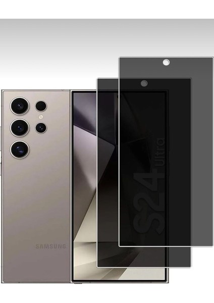 Samsung Galaxy S24 Ultra Hayalet Privacy Tam Kaplama Ekran Koruyucu Kırılmaz Cam