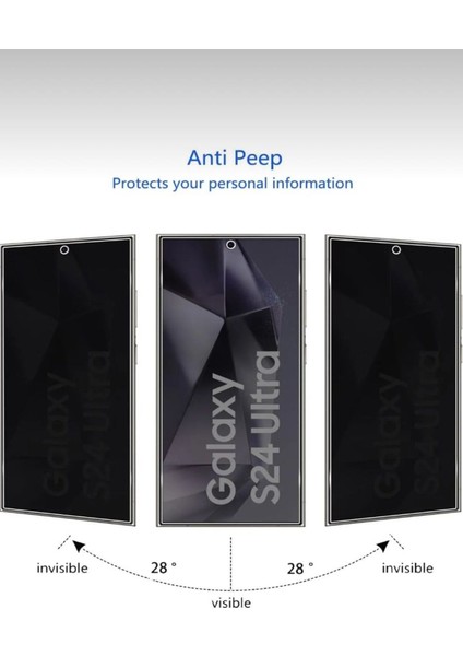 Samsung Galaxy S24 Ultra Hayalet Privacy Tam Kaplama Ekran Koruyucu Kırılmaz Cam fırsatları
