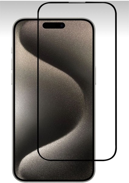 IPHONE 15 Pro Tam Kaplama Ekran Koruyucu Kırılmaz Cam