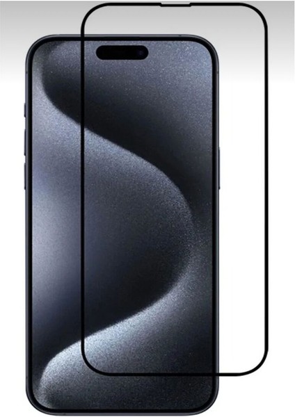 IPHONE 15 Pro Tam Kaplama Ekran Koruyucu Kırılmaz Cam