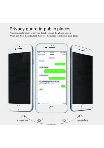 IPHONE 6/6s Plus Beyaz Mat Hayalet Privacy Tam Kaplama Parmak Izi Bırakmayan Ekran Koruyucu fırsatları