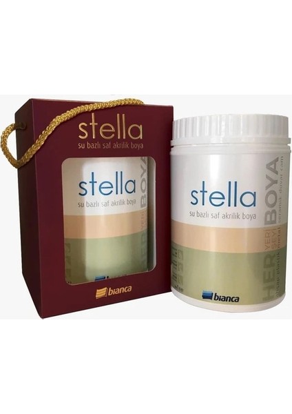 Bianca Stella Su Bazlı Saf Akrilik Boya 0.5 Lt - Siyah