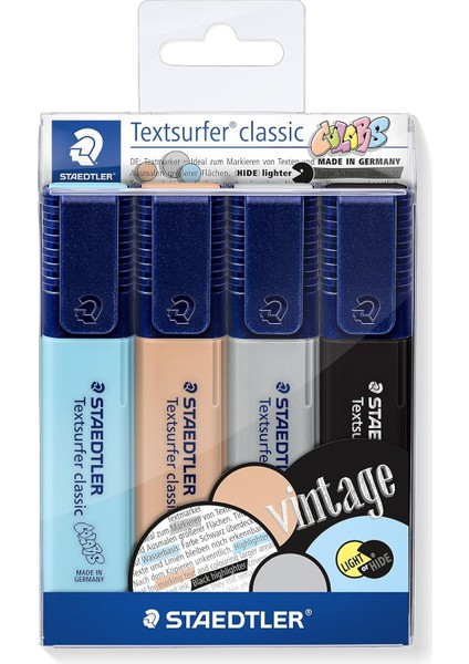 364 Cwp4 Textsurfer Classic Pastel Fosforlu Kalem 4'lü Blister