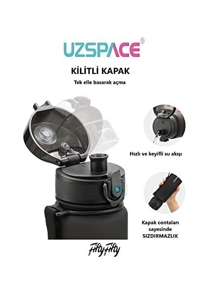 500 Ml Tritan Su Matarası 13 Farklı Renk Softtouch