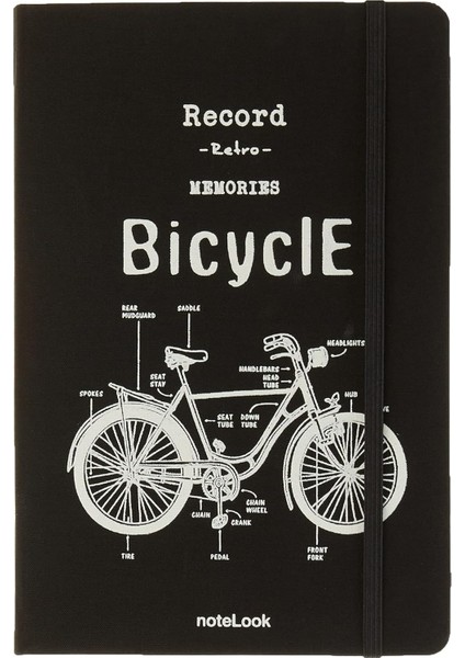 Scrikss Tekstil Kapak Çizgili Defter A5 Beyaz