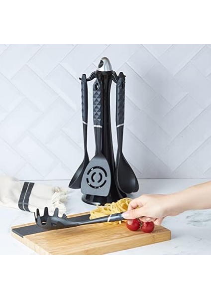 Morde Gray 6 Parça Standlı Servis Seti