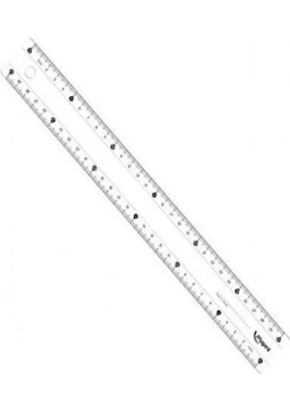 Study Kırılmaz Cetvel, Şeffaf, 30 cm