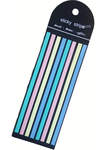 Sticky Notes Şeffaf Renkli Yapışkan Not Kağıtları Uzun Şeritler (Renk 1)