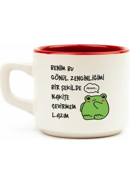 Tasarım Gönül Zenginliğimi Nakite Çevirmem Lazım Beyaz Venüs Kupa - Hediye Seramik Kupa