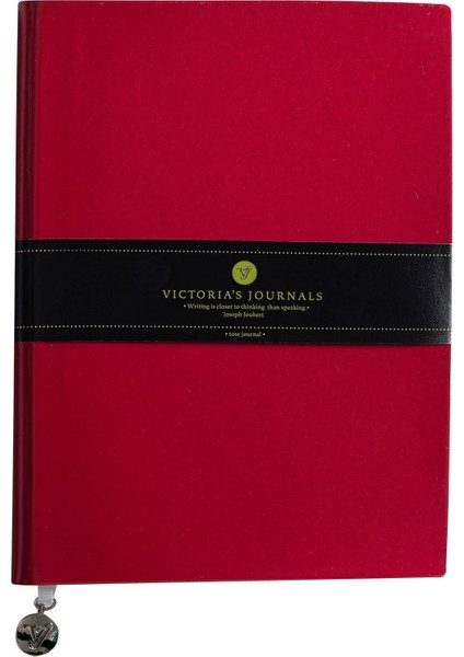 Rugan Esnek Kapak Çizgili Defter, 19X25 cm -Kırmızı