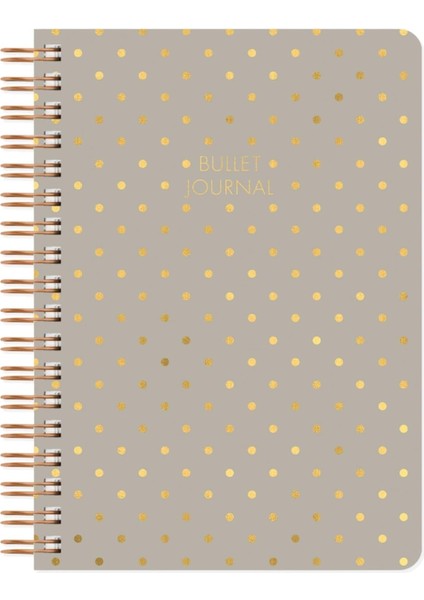Color Noktalı Bullet Journal Pro Defter Shine Kum 17X24