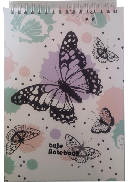 A5 Desenli Bloknot 80 Yaprak Kareli