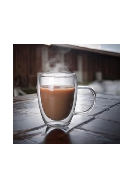 1 Adet Şeffaf Çift Cidarlı Borosilikat Cam Bardak 300 ml Çift Cidarlı Cam Kahve Fincanı, Çift Cidarlı Cam Çay Bardağı