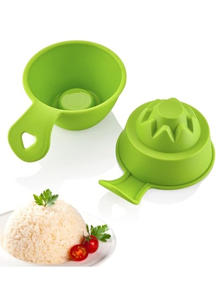2'li Sevimli Pilav ve Helva Servis Kalıbı, Farklı Şekilli Pratik Sunum Kalıpları, Bpa Içermeyen Plastik
