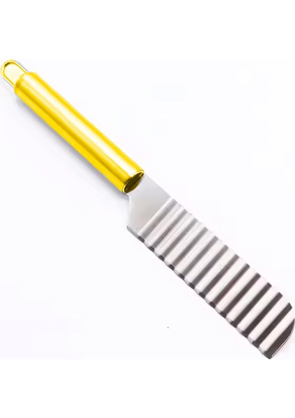 Dalgalı Kenar Patates Dilimleyici, Sarı Saplı