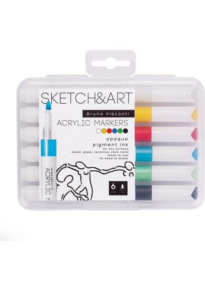 Visconti Sketch&art Akrilik Marker 6lı NO:22-0125