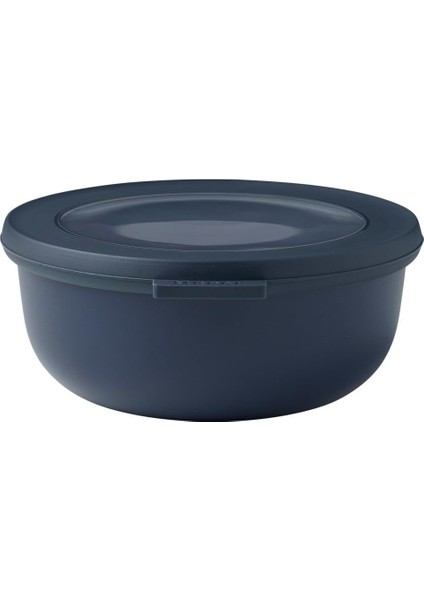 - Multi Bowl Cirqula Round - Kapaklı Saklama Kabı - Buzdolabı İçin Hava Geçirmez Saklama Kutusu ve Mikrodalga Fırın Kabı Olarak Uygundur - 750 ml - Nordic Denim