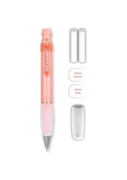 Deep Klm & Grıp & Sılgı Yedeklı Set 05MM Mercan