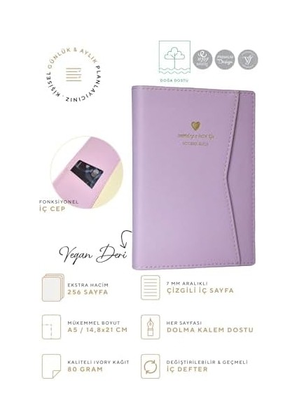 ve Cepli Defter A5 Ivory 128 Yaprak modelleri