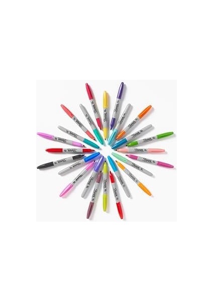 Sharpie Permanent Markör, Fine/uf Karışık 24LÜ