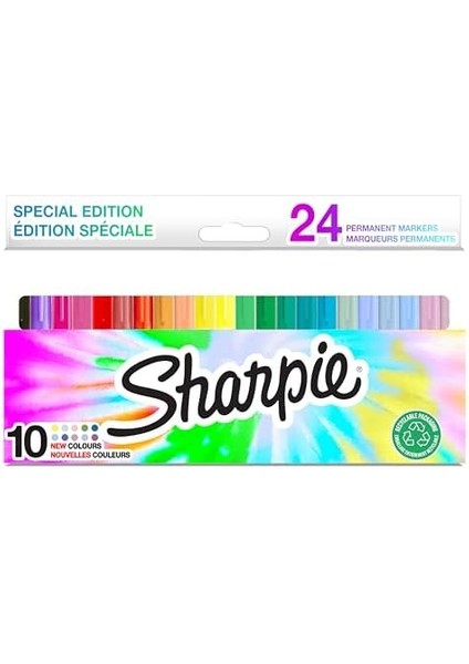 Sharpie Permanent Markör, Fine/uf Karışık 24LÜ